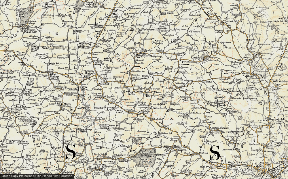 Old Map of Tye Green, 1898 in 1898