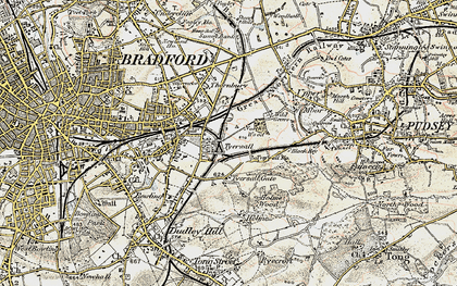 Old map of Tyersal in 1903