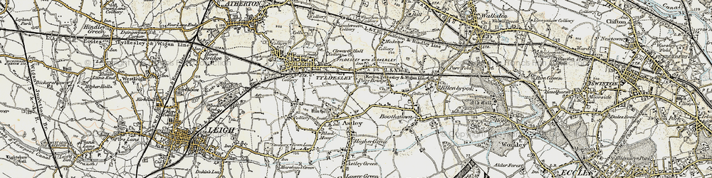 Old map of Tyldesley in 1903