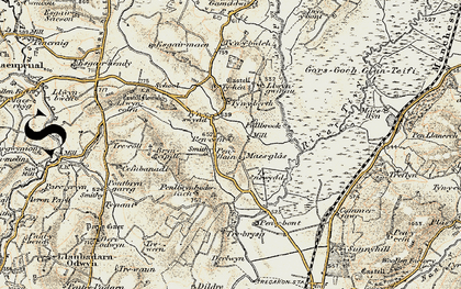 Old map of Tyn'reithin in 1901-1903