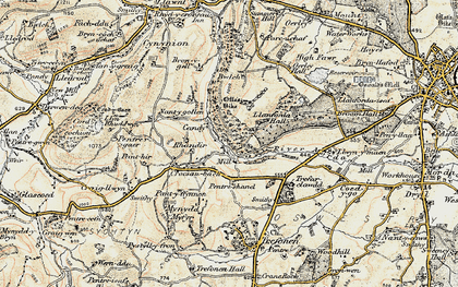 Old map of Tyn-y-coed in 1902-1903