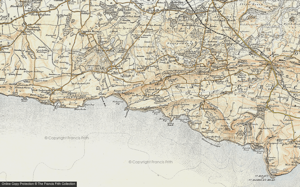 Old Map of Tyneham, 1899-1909 in 1899-1909