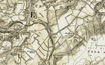 Old map of Tynehead in 1903-1904