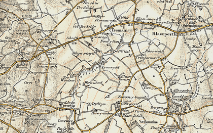 Old map of Trewindsor in 1901
