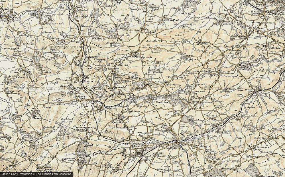Old Map of Tyning, 1899 in 1899