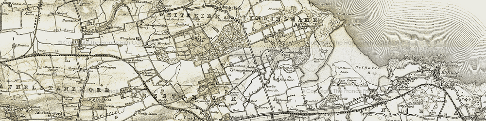 Old map of Tyninghame in 1901-1906