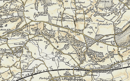 Old map of Tyntesfield in 1899