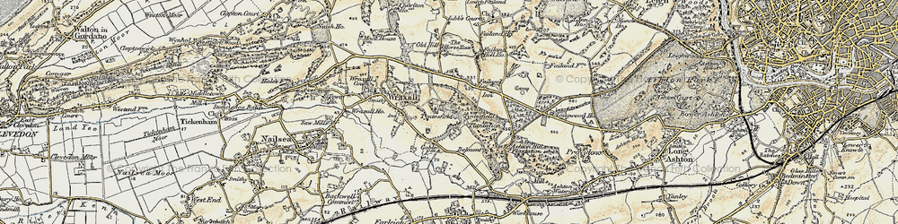 Old map of Tyntesfield in 1899