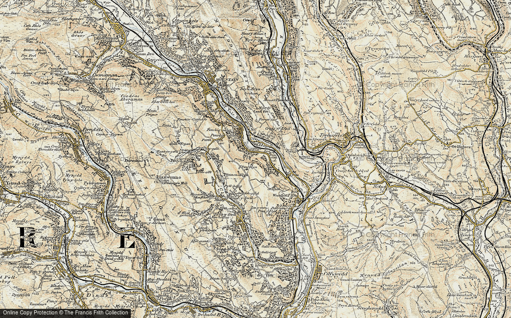 Old Map of Tyntetown, 1899-1900 in 1899-1900