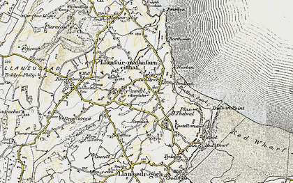 Old map of Benllech Sand in 1903-1910