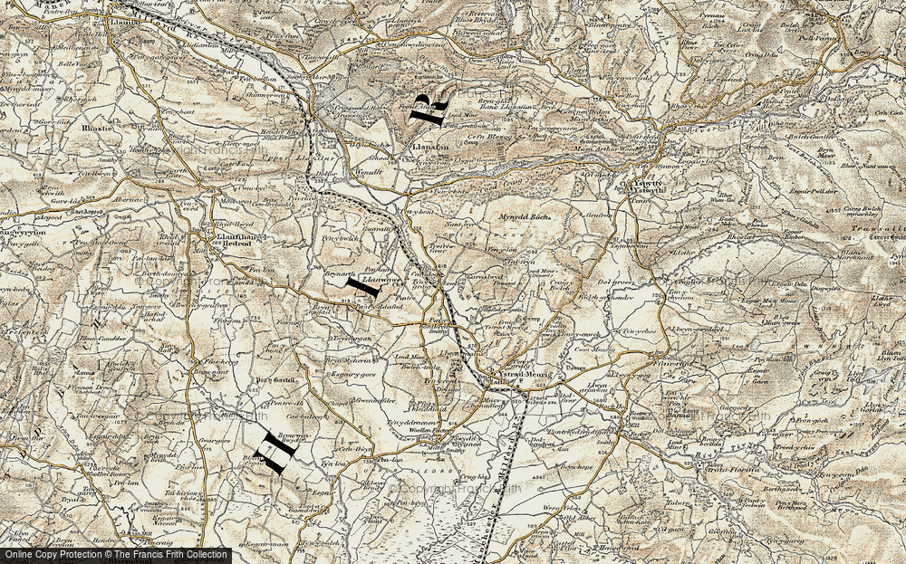 Old Map of Historic Map covering Ynys-Morgan in 1901-1903