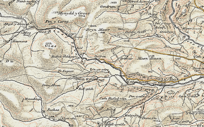 Old map of Tynyrwtra in 1901-1903