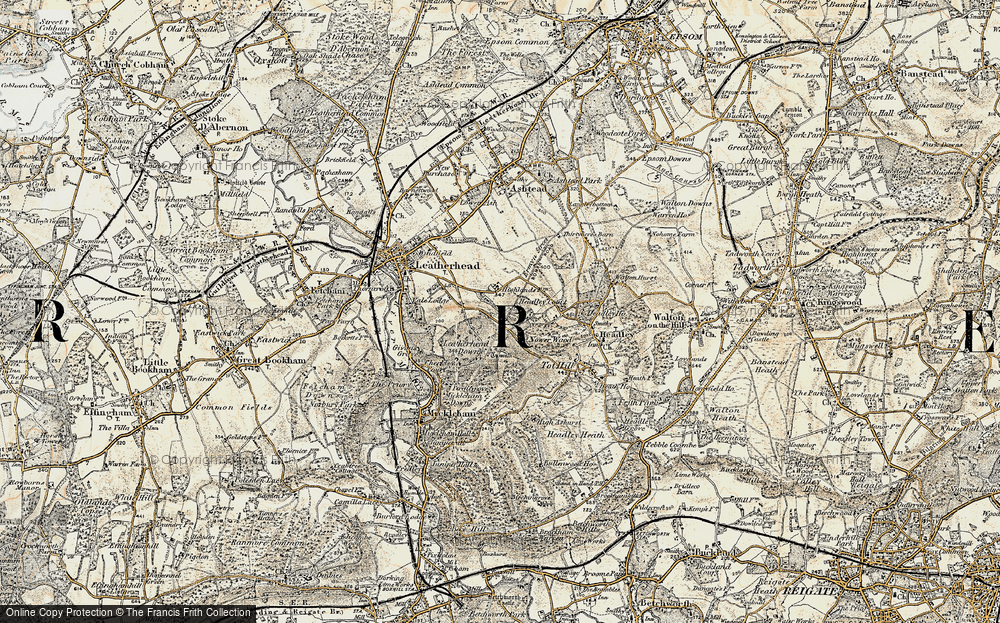 Old Map of Tyrell's Wood, 1897-1909 in 1897-1909