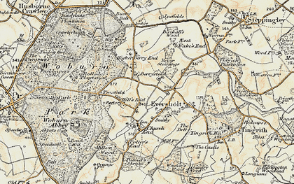 Old map of Berrystead in 1898-1899