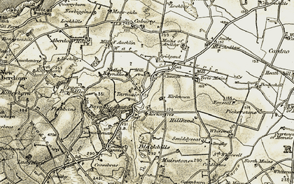 Old map of Tyrie in 1909-1910