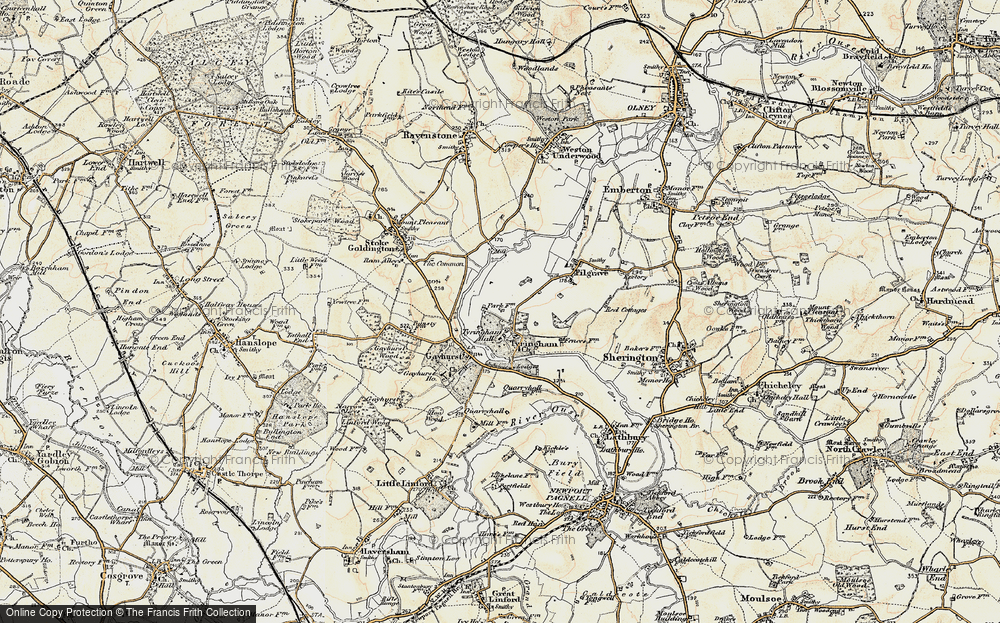 Old Map of Tyringham, 1898-1901 in 1898-1901