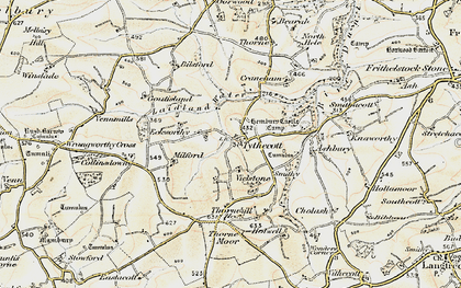 Old map of Tythecott in 1900