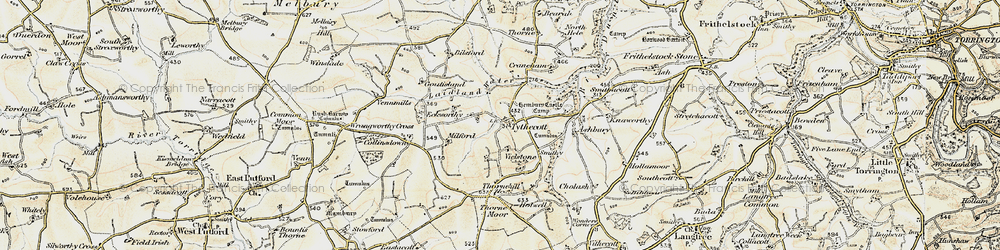Old map of Tythecott in 1900
