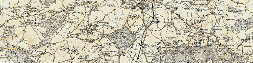 Old map of Tytherington in 1897-1899