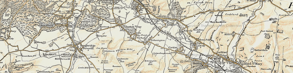 Old map of Tytherington in 1897-1899