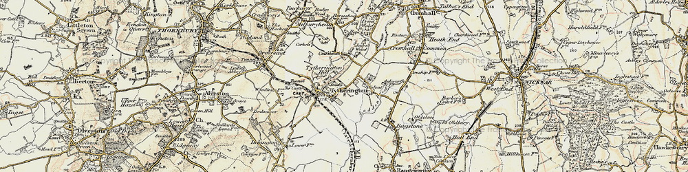 Old map of Tytherington in 1899