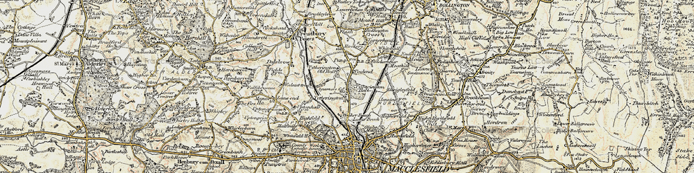 Old map of Tytherington in 1902-1903