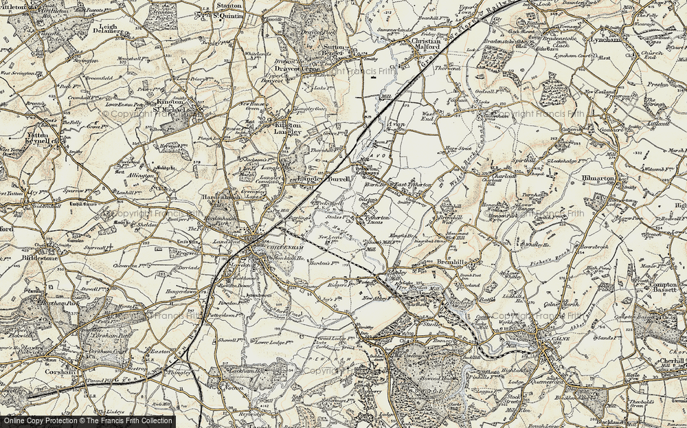 Old Map of Tytherton Lucas, 1898-1899 in 1898-1899