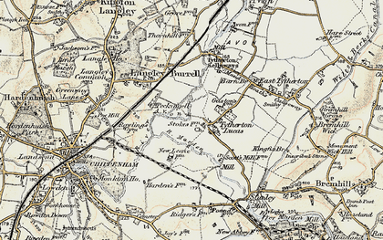 Old map of Tytherton Lucas in 1898-1899