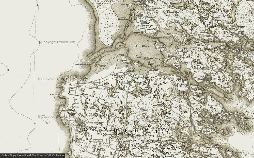 Old Map of Uachdar, 1911 in 1911