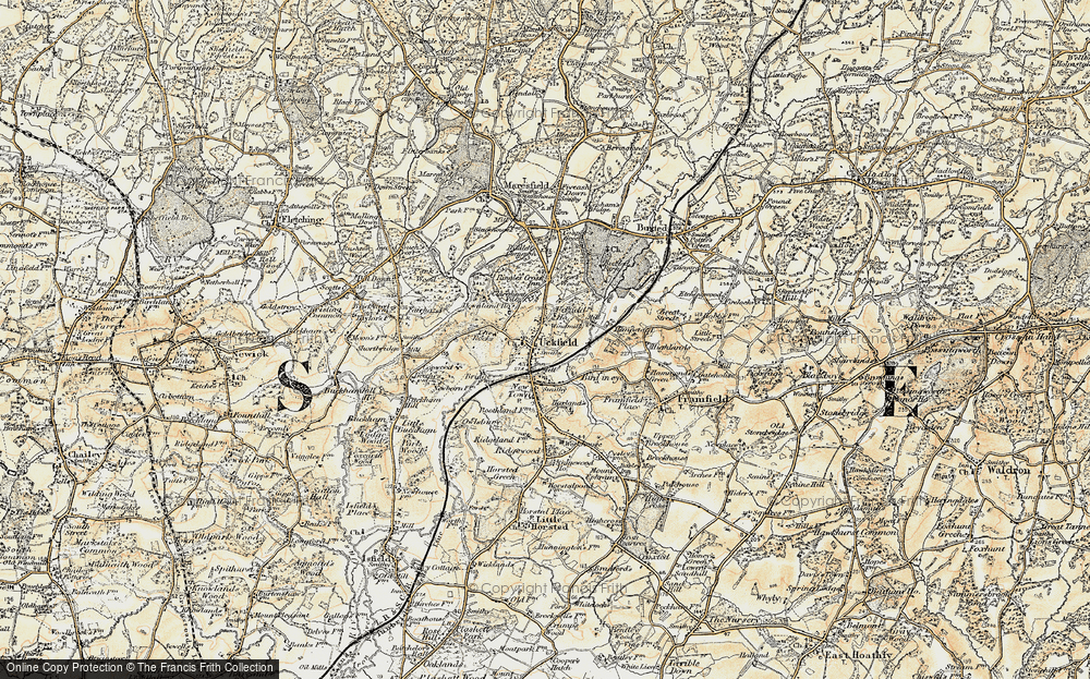Old Map of Uckfield, 1898 in 1898