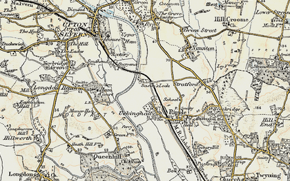Old map of Uckinghall in 1899-1901