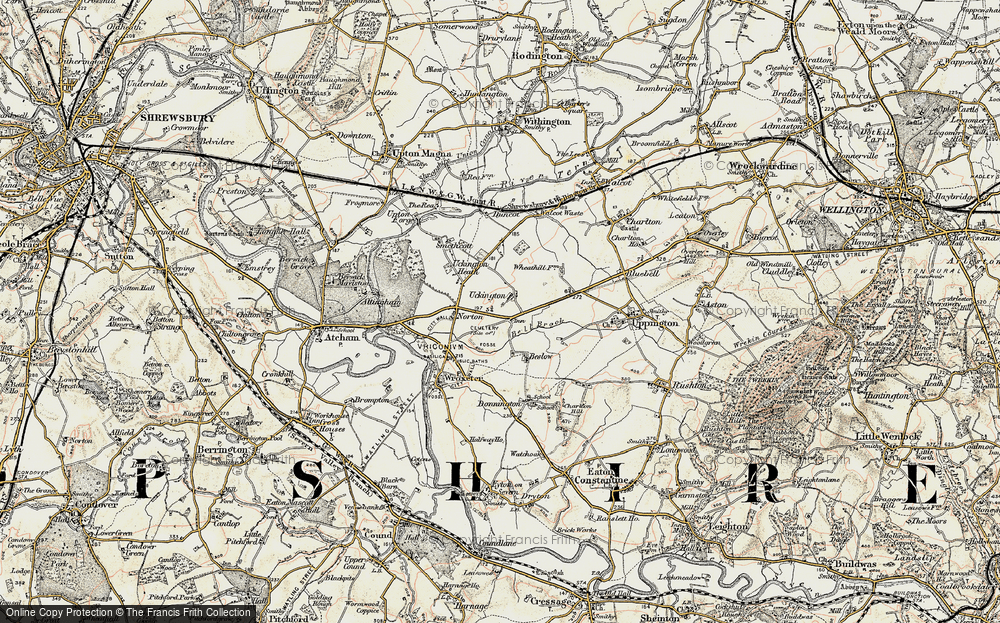 Old Map of Uckington, 1902 in 1902