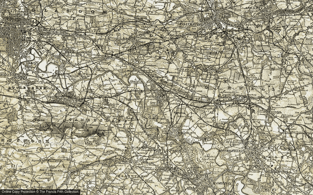 Old Map of Uddingston, 1904-1905 in 1904-1905