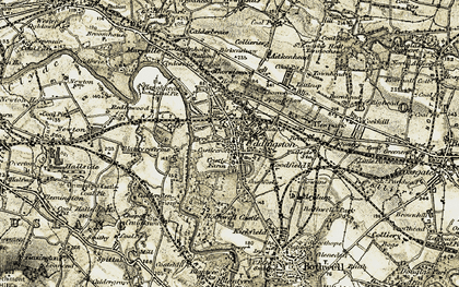 Old map of Uddingston in 1904-1905