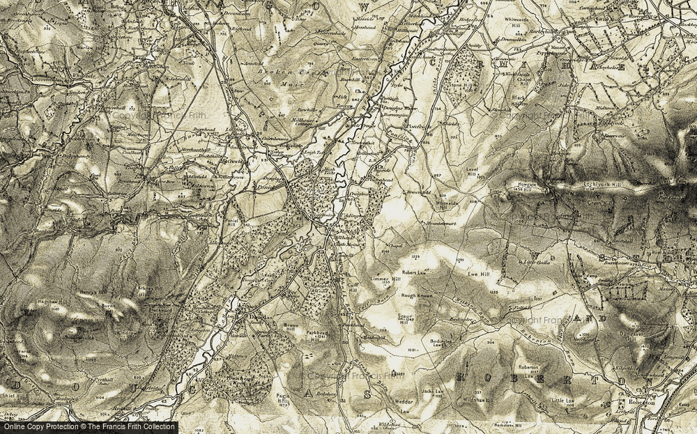 Old Map of Historic Map covering Baillieshall in 1904-1905
