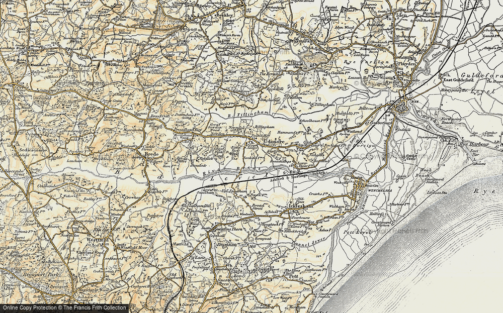 Old Map of Udimore, 1898 in 1898