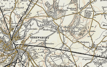 Old map of Uffington in 1902