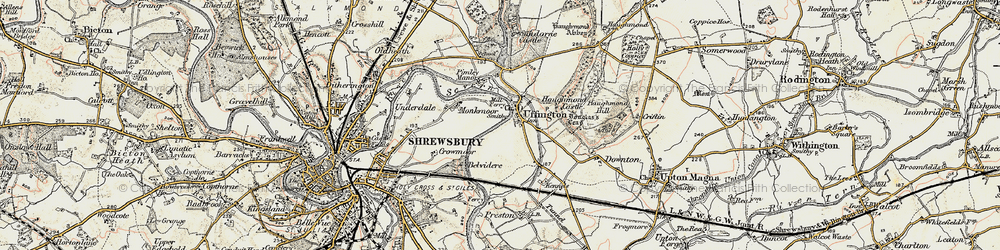 Old map of Uffington in 1902
