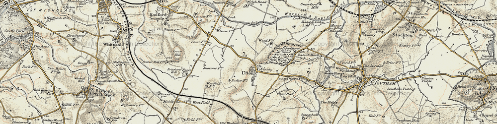 Old map of Ufton in 1898-1902