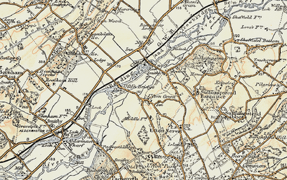 Old map of Ufton Green in 1897-1900