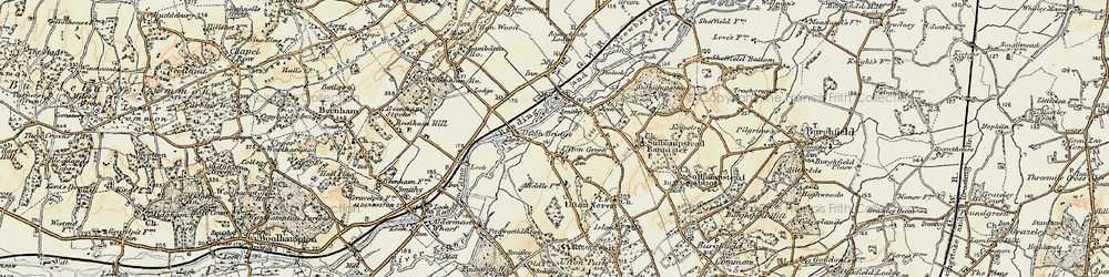 Old map of Ufton Green in 1897-1900