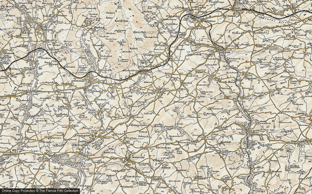Old Map of Ugborough, 1899-1900 in 1899-1900