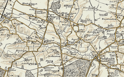 Old map of Uggeshall in 1901-1902