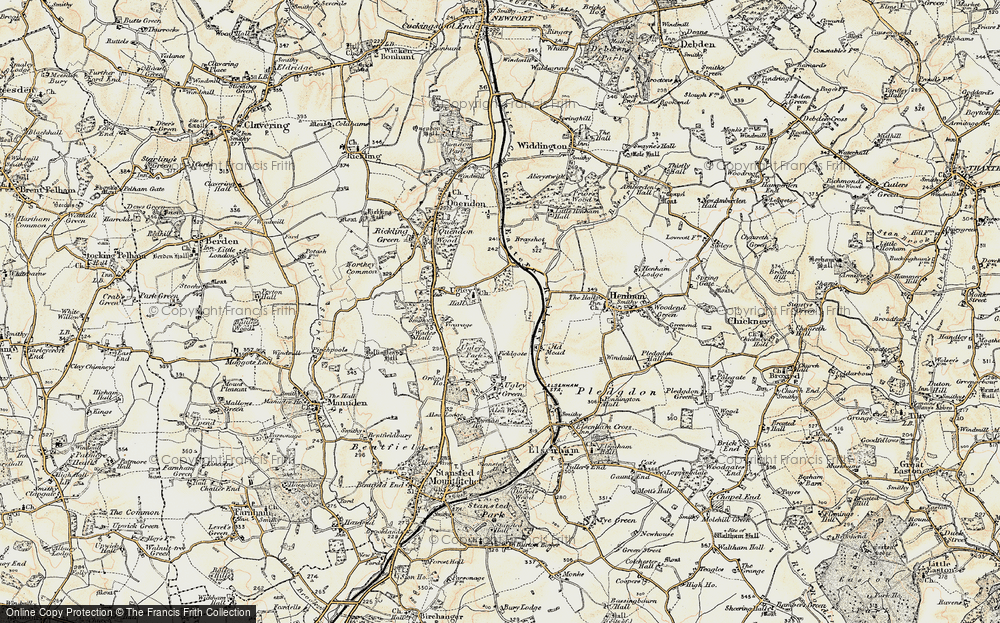 Old Map of Ugley, 1898-1899 in 1898-1899