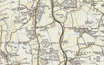 Old map of Ugley in 1898-1899