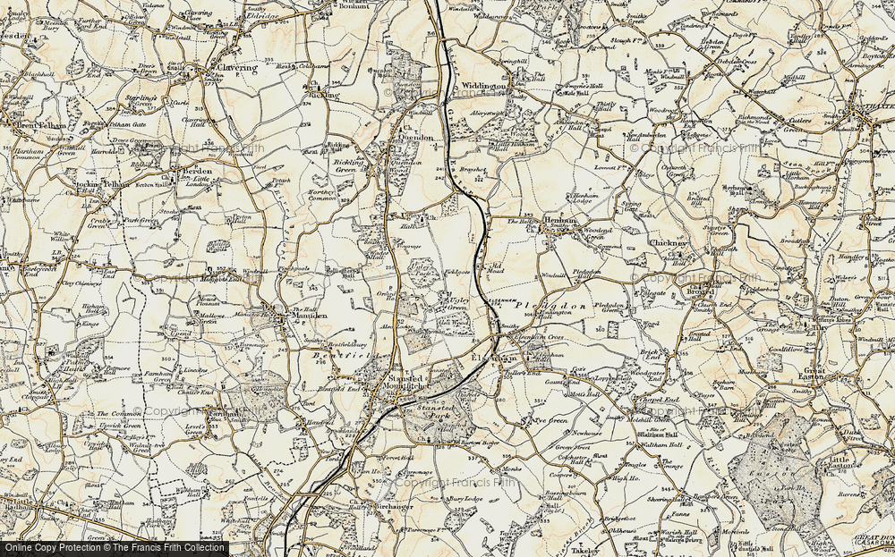 Old Map of Historic Map covering Quaremead in 1898-1899