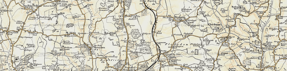 Old map of Ugley Green in 1898-1899