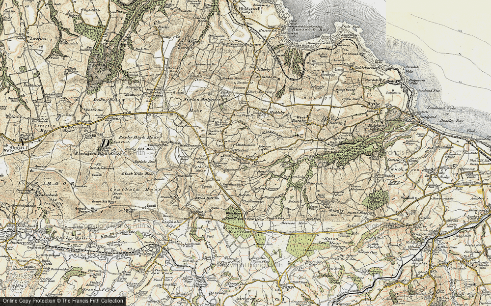 Old Map of Historic Map covering Wilks Rigg in 1903-1904