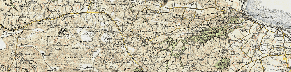 Old map of Ugthorpe in 1903-1904