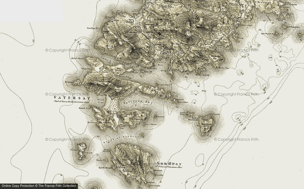 Old Map of Uidh, 1911 in 1911